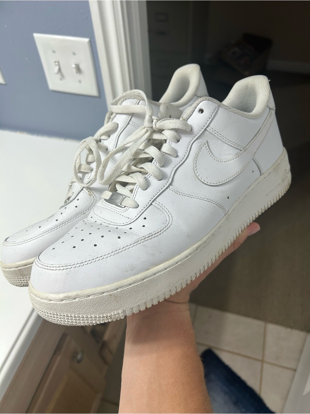 Nike White Leather Low-Top Sneakers